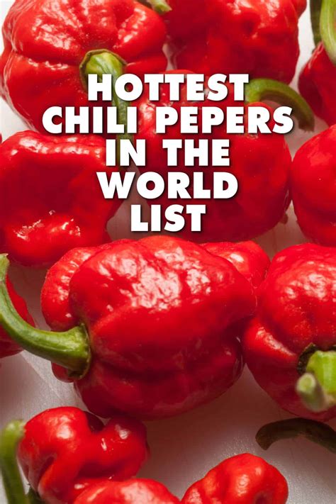 Top 10 World's Hottest Peppers [2024 Update] New Hottest Pepper